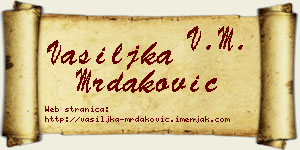 Vasiljka Mrdaković vizit kartica